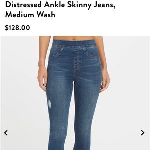 SPANX Distressed Skinny Jean - Medium Wash